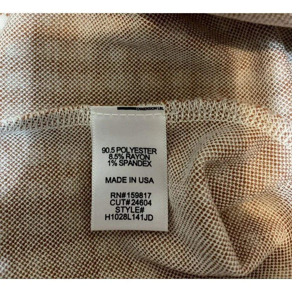 Altar'd State Womens Pants Brown White Size Lg Mid Rise Check Lightweight - Picture 11 of 11